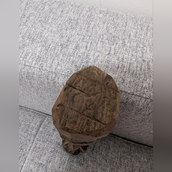 Hand carved Tiki head from Jamaica. 8 inches. Jamaica carved in top. GUC. - Picture 4 of 6